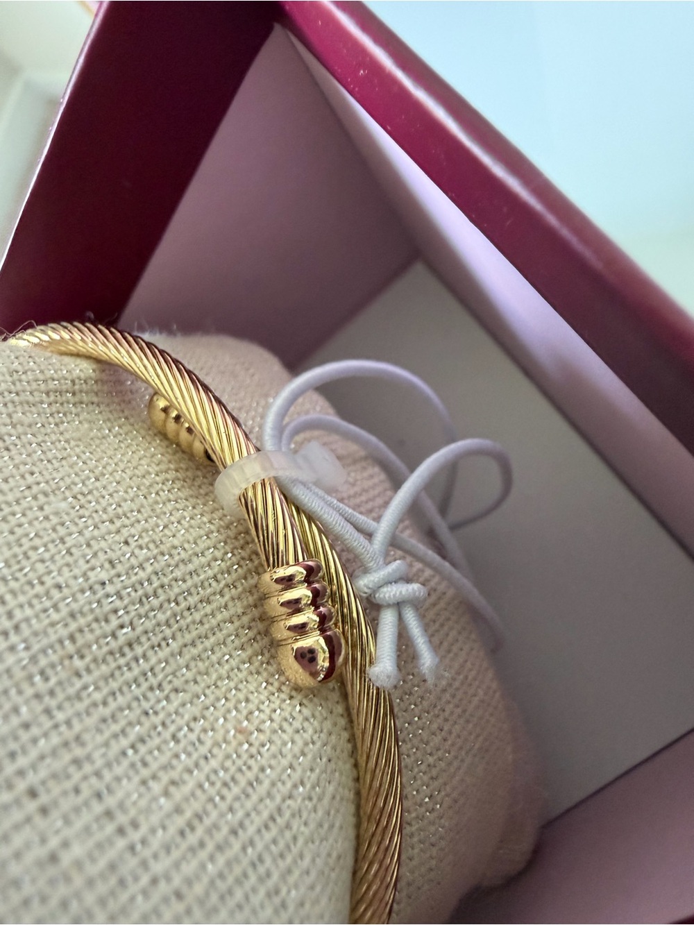 Viral Piper k Gold mahjong Charm Bangle with Pink, Green charms - Picture 4 of 4